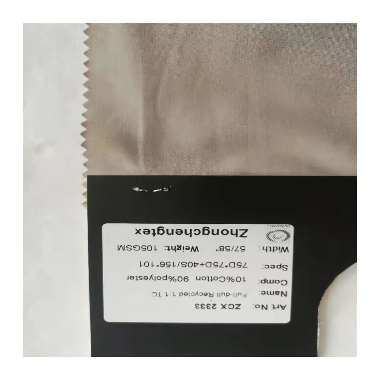 Good Selling 10% Cotton 90% Recycled Polyester Fabric Sustainable Eco-Friendly Plain TC Fabric
